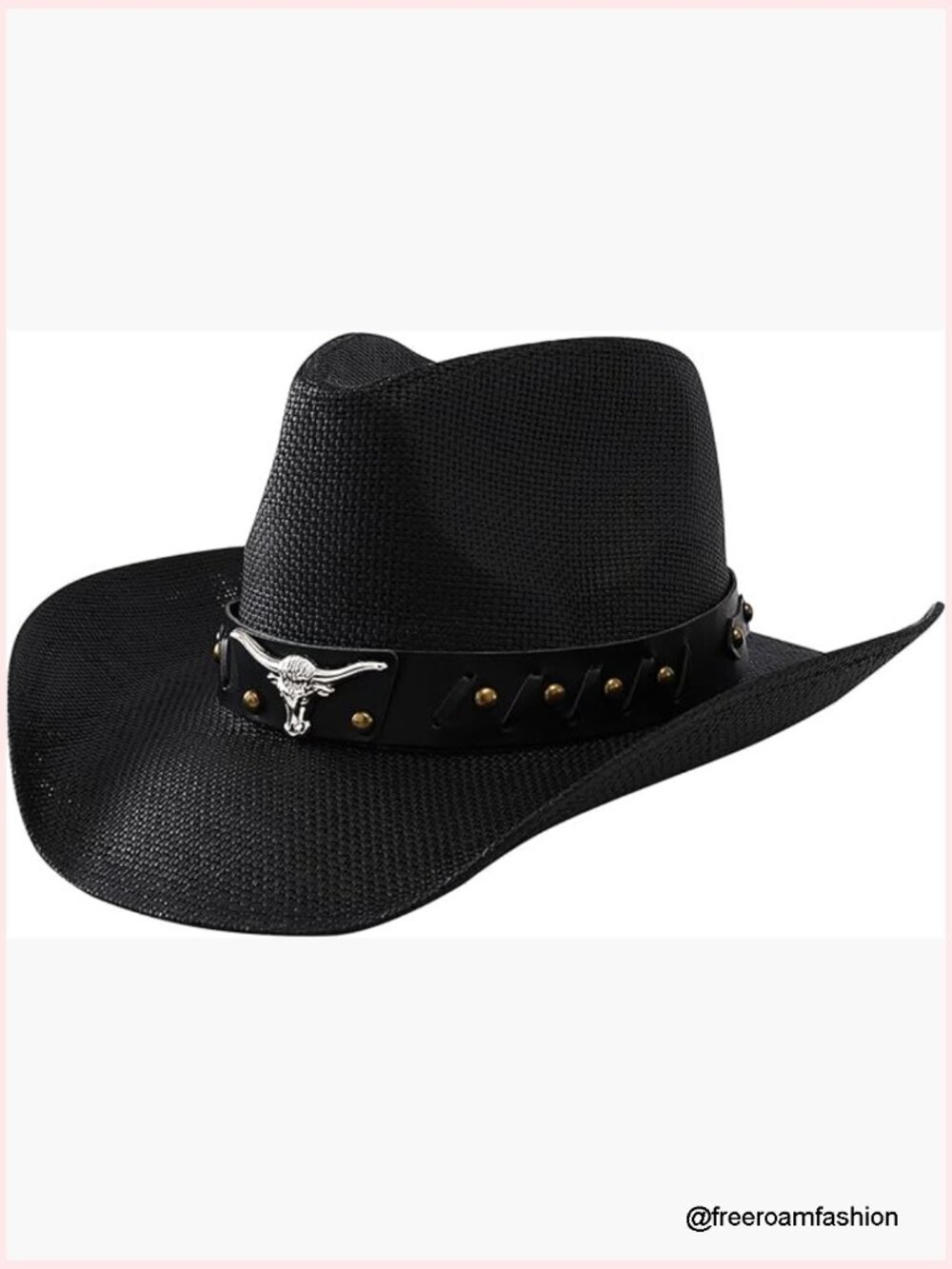 Western Straw Cowboy Hat with Shapeable Brim for Men Women